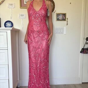 Adrianna Papell Women’s Pink Halter Dress